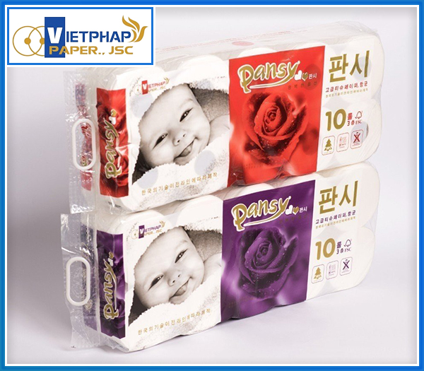 Pansy Korean baby toilet paper with 10 rolls